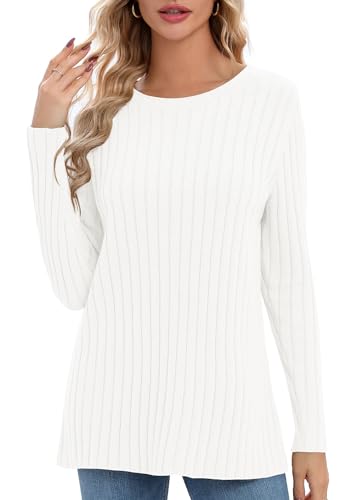 Image of Urban CoCo Women's Lightweight Crewneck Pullover Sweaters Long Sleeve Fall Knitted Sweater Tops