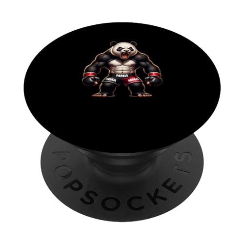 Giant MMA Panda - Angry Free Fighting Panda PopSockets Standard PopGrip