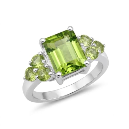 Natural 4ct Green Peridot 925 Solid...