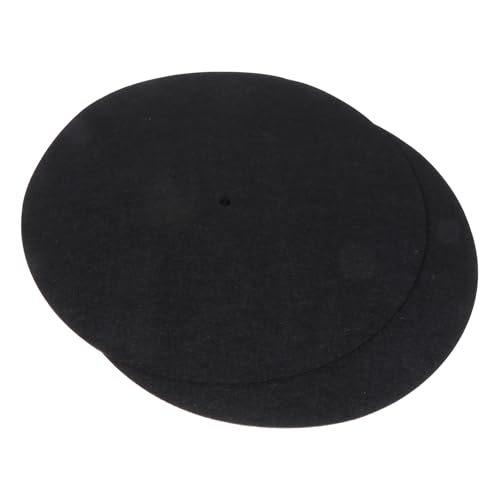 Homoyoyo 2 pièces Tapis Feutre Protecteur pour Disques Vinyles Antistatique Amortisseur de Vibrations pour Platine Accessoires pour Tourne Disques Épaisseur