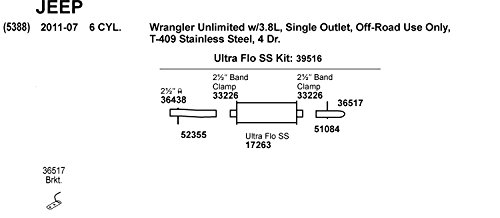 Image of Dynomax 36517 Exhaust Bracket for Jeep Wrangler