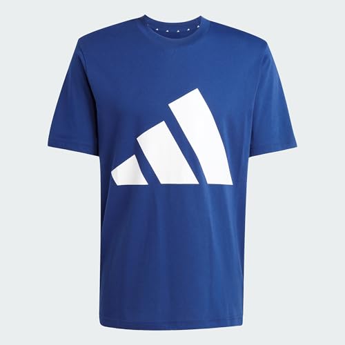 adidas Men's Essentials Big Logo Single Jersey Tee, Dark Blue/White, M – Ansicht 6