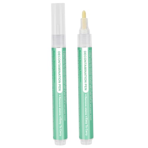 2 piezas Pen de blanqueador para ropa, lápiz removedor de manchas libres de 5 ml, palo de blanqueador portátil para viajar