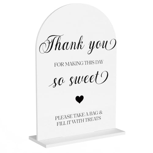 Candy Bar Sign, Dessert Table Sign, Wedding Engagement Bridal Shower Decor fo Ceremony Reception Party, Weddings Table White Acrylic Sign