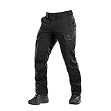 M-Tac Aggressor Flex Tactical Cargo Pants for Men - Cotton Work Pants Hunting and Outdoor Use Black 32/34