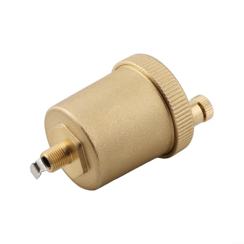 1/8 Inch Automatic Air Vent Valve Brass Air Bleed Fitting for Hydronic Heating Systems Hot Water Radiators Small Unit Heaters Vertical Installation
