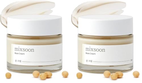 Image of mixsoon Bean Cream-Deep Moisturizer Face Cream, Hydrating and Smoothing for Face, Fermented Soybean Extract, Lightweight Non-Sticky Finish 50ml / 1.69 fl.oz. Korean Glass Skin Care (Pack of 2)
