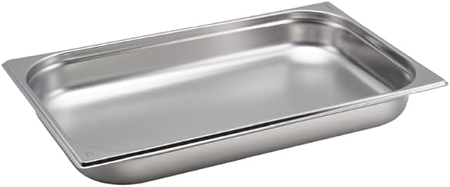 Vogue K903 Stainless Steel 1/1 Gastronorm Pan,Silver,Capacity 9 L,325(H) x 530(W) x 65(D)mm