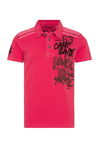 Camp David Herren Shirt rot/schwarz/dunkelgrün XXXL
