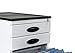 Calico Designs Metal Full Extension, Locking, 3-Drawer Mobile File Cabinet Assembled (Except Casters) for Legal or Letter Files with Supply Organizer Tray in White