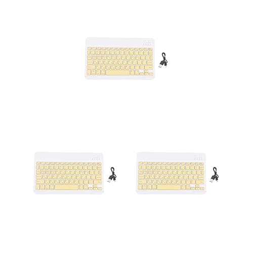 Lot de 3 coréens compacts rechargeables jaune vif pour contrôle TV et iOS