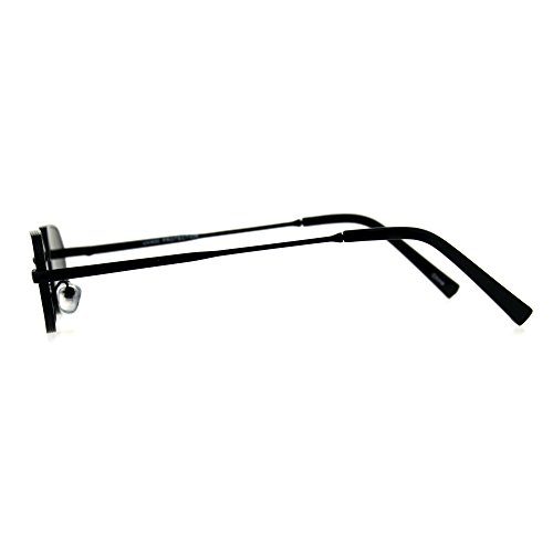 SA106 Mens Narrow Metal Rim Rectangular Hippie Pimp Sunglasses3