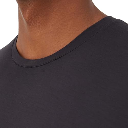 Hanes Ultimate Men's Originals Supersoft T-Shirt, Viscose from Bamboo Undershirt, Black/Grey, 2-Pack