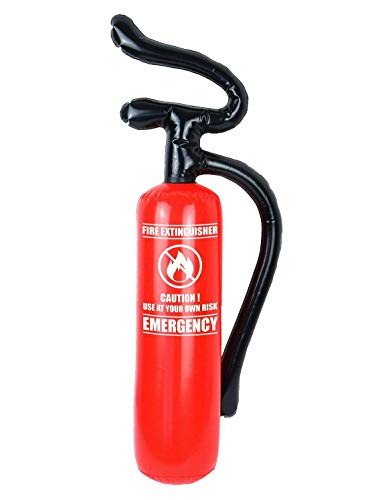 Inflatable Fire Extinguisher 70x17cm Blow Up Toys Fire Fighter Fancy Dress Theme Party Accessory One Size