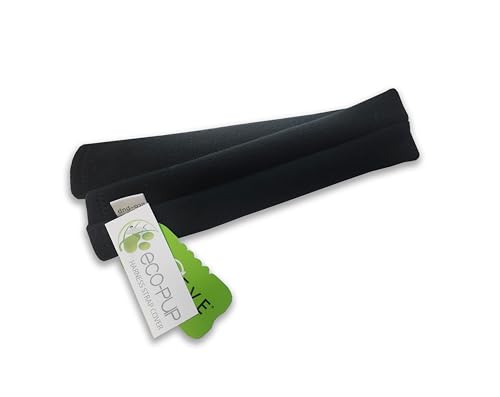 Eco-Pup Dog Harness Strap Cover - Padding to Prevent rubbing, Made of Recycled Polyester Fleece, Large/18 Long, Black