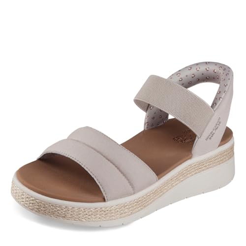 Skechers Damen Bobs Sun Ray Slip-InTurnschuhe Taupe Textile 38 EU