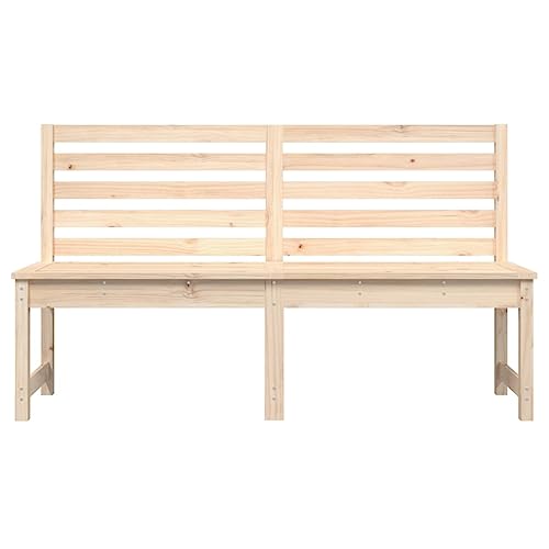 Banc de jardin bois 157 cm marron résistant aux intempéries avec dossier confortable - 6