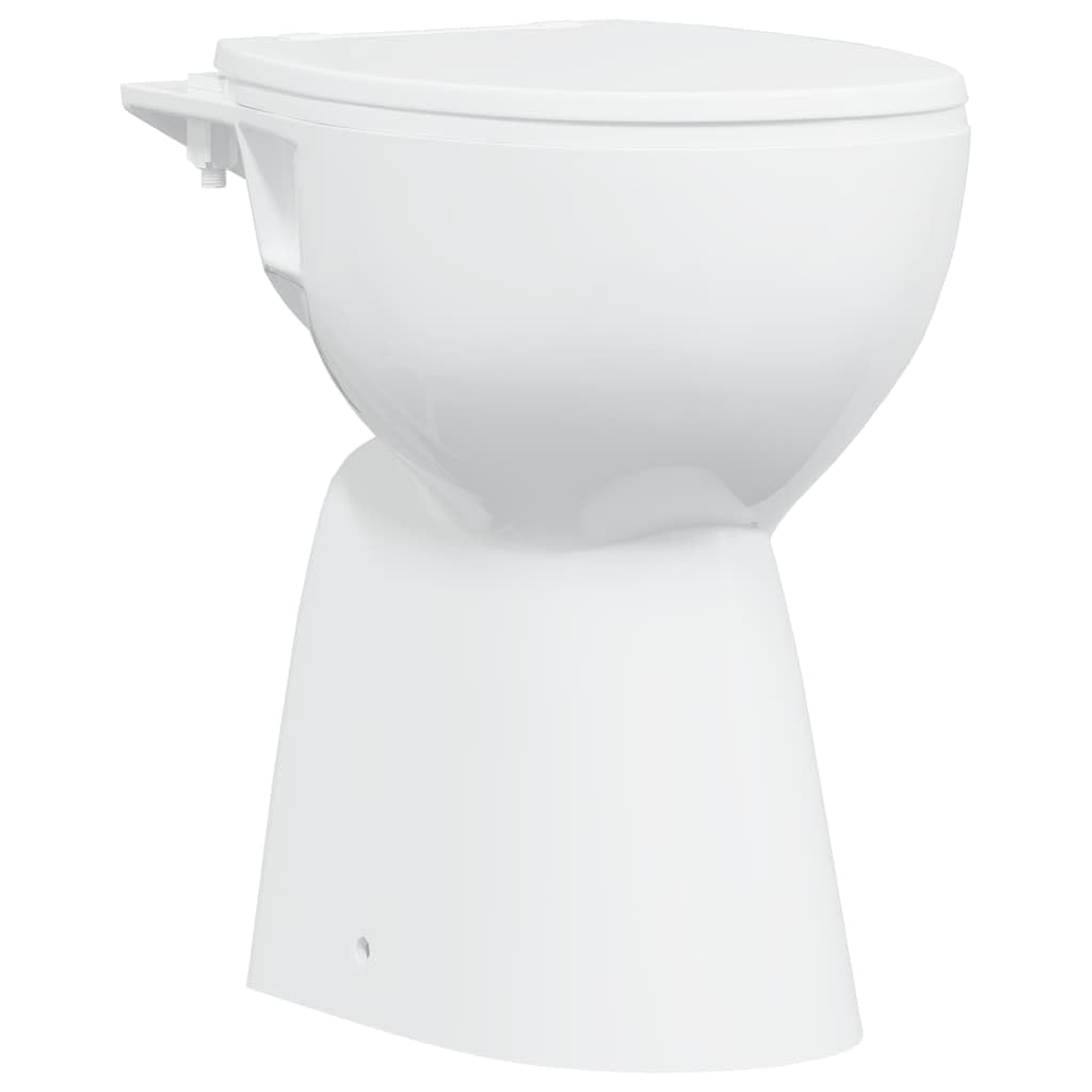 vidaXL WC Rimless, Ceramica, Bianco, 50,5x36,5x50 cm, Sedile Soft-Close, Altezza Comfort +7 cm, WC a Coppia Stretta, Design Slim, Bagno, Scarico Igienico