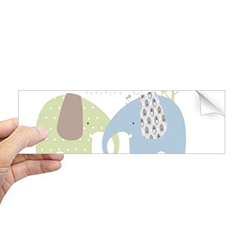 Adhesivo de elefante azul para coche y ventana DIYthinker rectangular resistente 2