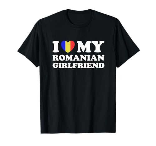 I Love My Romanian Girlfriend Heart Matching Couples Camiseta