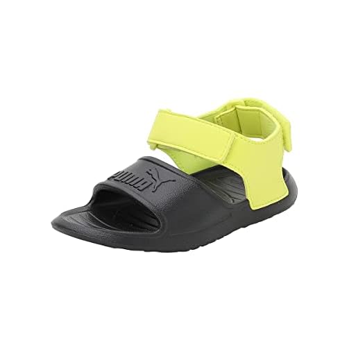 PUMA Divecat v2 Injex PS Schiebe-Sandalen, Black-Lemon Sherbert, 34.5 EU