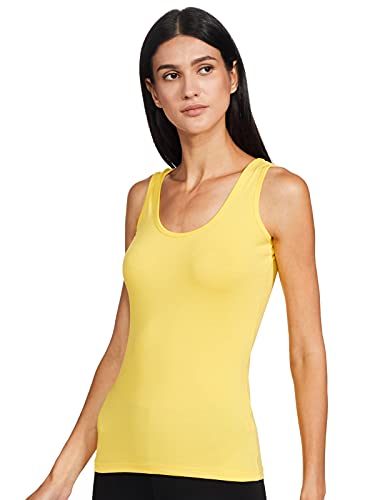 Image of Longies Women's Sleeveless Camisole (LWSLTPO2V001 Purple & Nimbu yellow17 S)