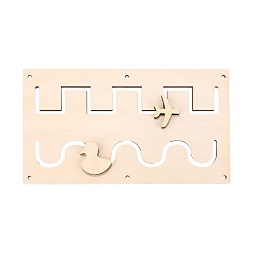 Fenteer Kids Busy Board DIY Accessories Educational Sensory Toy Early Teaching Learning Activity Center Board for Plane Travel Toys Toddler Kids Rail Tracking