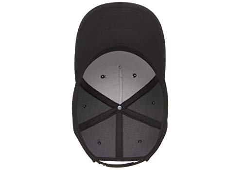 Yupoong Boné masculino Yp Classics com aba curvada premium de 5 painéis, Preto, Tamanho nica