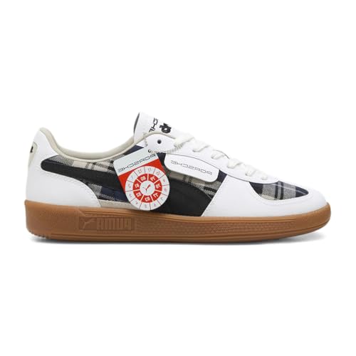 PUMA Mens Palermo Tartan X Porsche Legacy Lace Up Sneakers Shoes Casual - White
