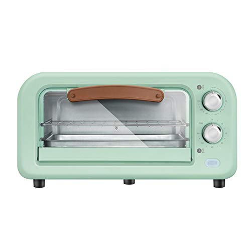 9L Mini Pizzaofen Elektrisch Brot Kuchen Backen Ofen mit 60 Protokoll Timer Rostfreier Stahl Toaster 2 Schichten zum Zuhause Restaurant Küche