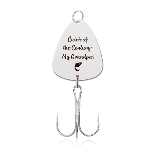 Fun Grandpa Christmas Birthday Gifts for Papa Granddad Granddaddy Fish Lover Gift for Grandpa Papa Fishing Gifts for Men Grandfather Retirement Presents for Papaw Pawpaw Funny Gag Gift Fishing Lures