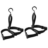 Accessoire pour bottes de pêche : notre cintre pour bottes de wader est facile et pratique à appliquer, ce qui ne nécessite pas trop d'étapes compliquées ; il vous suffit de mettre les bottes dans la boucle, d'ajuster les sangles, d'enclencher la boucle et de les suspendre par le crochet pivotant, la sangle de pêche