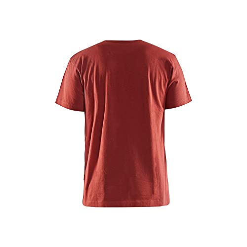 T-shirt Blaklader imprimé 3D L rouge brique en coton premium