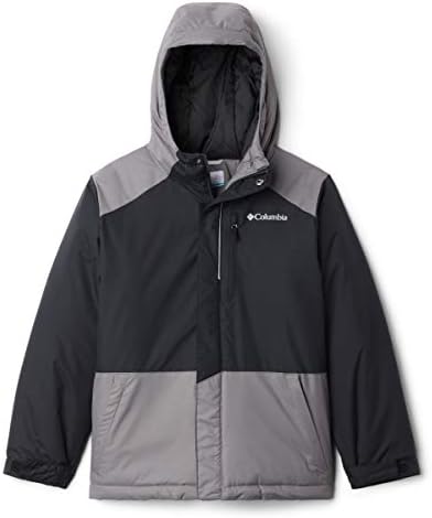 Columbia Youth Boys Lightning Lift Jacket, Black/City Grey, Medium