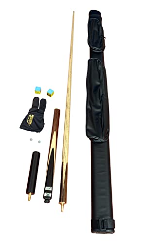 Image of JBB Billiard Cue Stick, Pool Cue Stick and Snooker Cue Stick with the Combo of Cue Case(Black), 1 Glove, 2 Chalk, 2 Tip