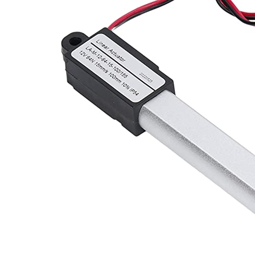 Linearantrieb, 12 V Mini Electric Wasserdichter Linearantrieb mit Endschaltern Montagehalterungen, Maximum Force 64N Micro Linear Actuator für Elektrische Türöffner Fensteröffner(100 mm)
