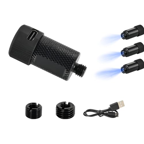 SPG Rechargeable Archery Bow Sight Light 3 Brightness Levels Led Compound Bow Sight Light with 1/4-28 3/8-32 7/16-20 Adapter for Bow Hunting 24h Runtime on Fully Charge