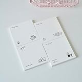 TrioBliss Store Note Pads Set of 4 Original Design Cute Cartoon Memo Notes Writing Pads Scarpbook Message Notes Notepads Chesk List to Do List Memo for School Home, Office, Notebook