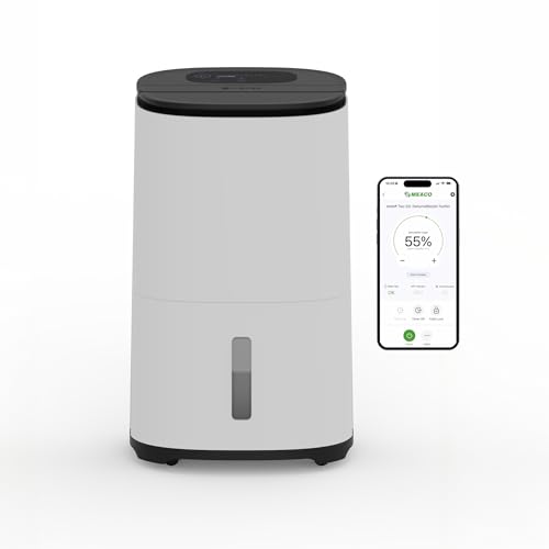 Meaco Meaco Déshumidificateur Dry Arete® Two 20 L et purificateur d'air HEPA H13, application Wi-Fi, mode humidité intelligent, mode blanchisserie, faible consommation d'énergie, faible bruit