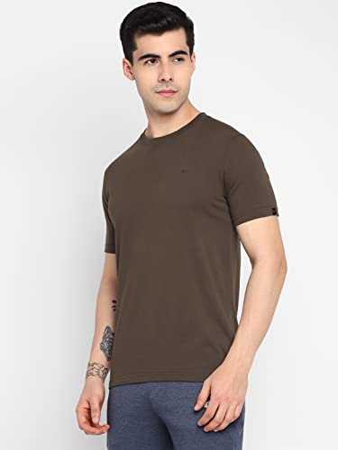 Image of Allen Cooper Men's Super Combed Cotton Rich Solid Round Neck Half Sleeve T-Shirt