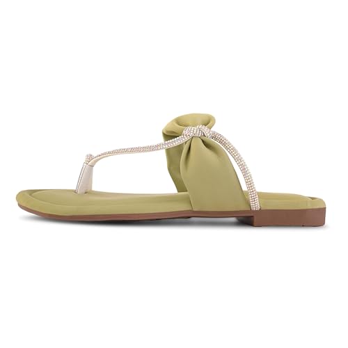 Image of Centrino Women's Slide Sandals | Stylish Slip-On for Ladies | T-Strap Cushioned Footbed for Comfort | Elegant & Trendy Braided Strap Flip Flops | Lightweight Casual Summer Slides (9311)