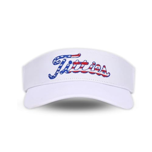 Image of Curves & Clubs Titties Golf Hat - Funny Golf Hat, Titties Hat - Funny American Hat - Men's Gifts (Cotton, White-Black)