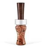 Duck Call Realistic Sound Mallard Duck Call, Resin Casting with Double Reed Poly Insert Teal Hen Duck Call, Easy to Blow Hunting Waterfowl Duck Game Call Multi Scale Finish Lanyard Accessory