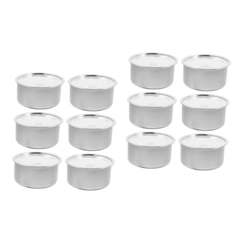 Garneck 6pcs Aluminum Food Preservation Cans Round Dessert Cans Airtight Storage for Wet Food Freezer Meal Containers Pet Treats