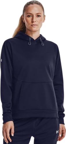 Veste à capuche Under Armour Armour Fleece Storm femme, bleu marine minuit, petit