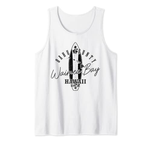 Waimea Bay Oahu Hawaii Surf Surfista hawaiano Camiseta sin Mangas