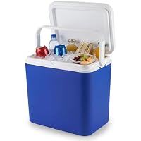 Voyager Cooler Box 24L &ndash; Insulated Ice Cool Box for Camping, Portable cooler with Lid & Carry Handle, Food & Drinks coolbox for Picnic, Beach, BBQ, Fishing, Festival, Lightweight & Durable Design
