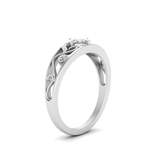 Image of Choose Your Gemstone Nature Inspired Compass Point Ring 925 Sterling Silver Cushion Shape Side Stone Engagement Rings Lightweight Office Wear Everyday Gift Jewelry US Size 4 to 12