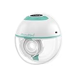 MOMMED Milchpumpe, 27mm Milchpumpe Elektrisch mit 4 Modi & 12 Saugstärken, Eingebautem Nachtlicht & Leckschutz-Design, Inklusive 17/19/21/24mm Flansch-Einsätze