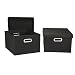 Household Essentials Fabric Storage Boxes with Lids and Handles